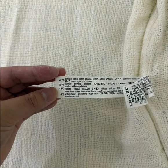 ZARA Textured Cream Button-Up Jacket - Picture 3 of 9